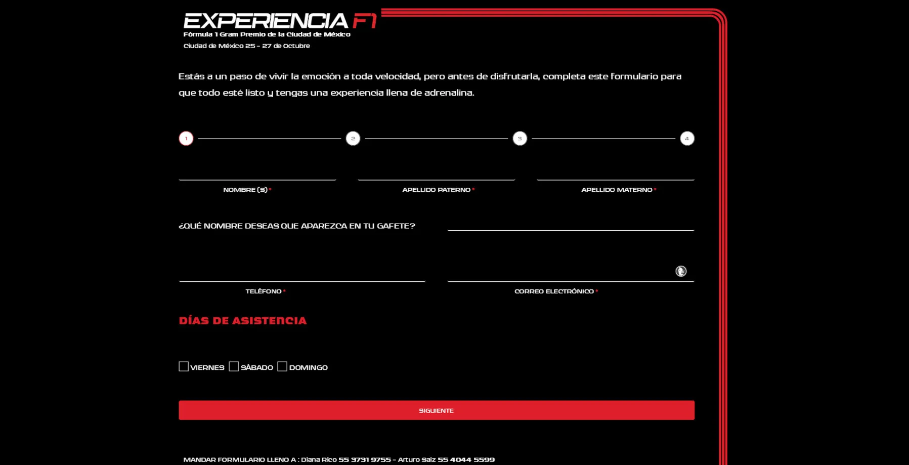 Experiencia F1
